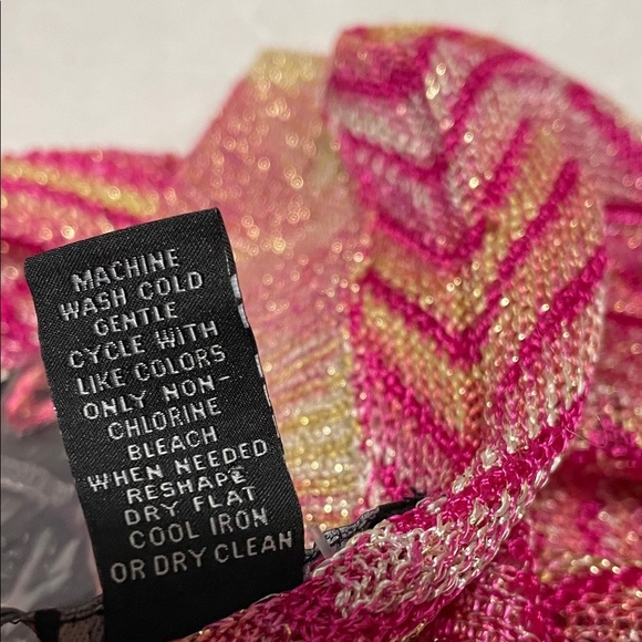 INC Open-Front Pink and Gold Chevron Cardigan Sz Small - Picture 9 of 11